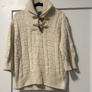 Ralph Lauren Women's Cream Cowl Neck Sweater